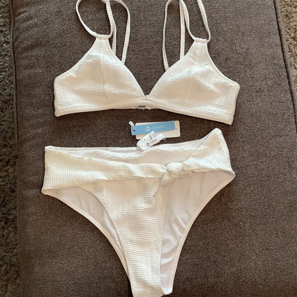 Large White Cupshe Bikini